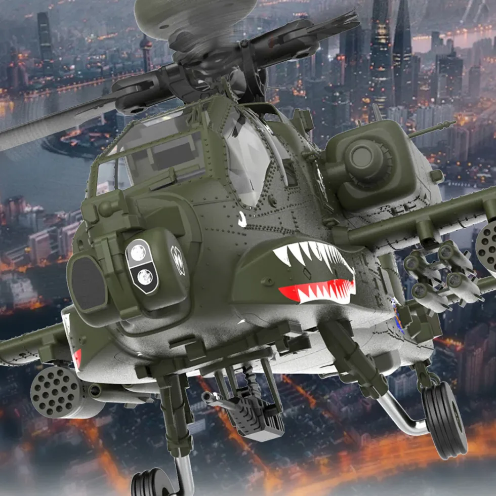 YU XIANG F11 AH64 1/32 Scale 2.4G 6CH BNF Version Helicopter Model
