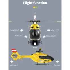 YU XIANG F06 RC Helicopter 1/36 Scale EC-135 2.4G 6-Channel Direct-Drive Brushless 3D Aerobatic Aircraft Model