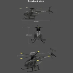 YU XIANG F119S MD500 1/16 Scale 250-Class RC Little Bird Helicopter – Flybarless 2.4G 9CH RTF Model with 6G/3D Flight Modes