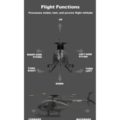 YU XIANG F119S MD500 1/16 Scale 250-Class RC Little Bird Helicopter – Flybarless 2.4G 9CH RTF Model with 6G/3D Flight Modes