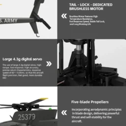 YU XIANG F119S MD500 1/16 Scale 250-Class RC Little Bird Helicopter – Flybarless 2.4G 9CH RTF Model with 6G/3D Flight Modes
