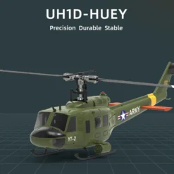 YU XIANG F07-V 1/34 Scale UH-1 Huey 2.4G 6CH Brushless Direct-Drive Flybarless RC Helicopter Model Mode 1/Mode 2 Switchable (RTF Version)