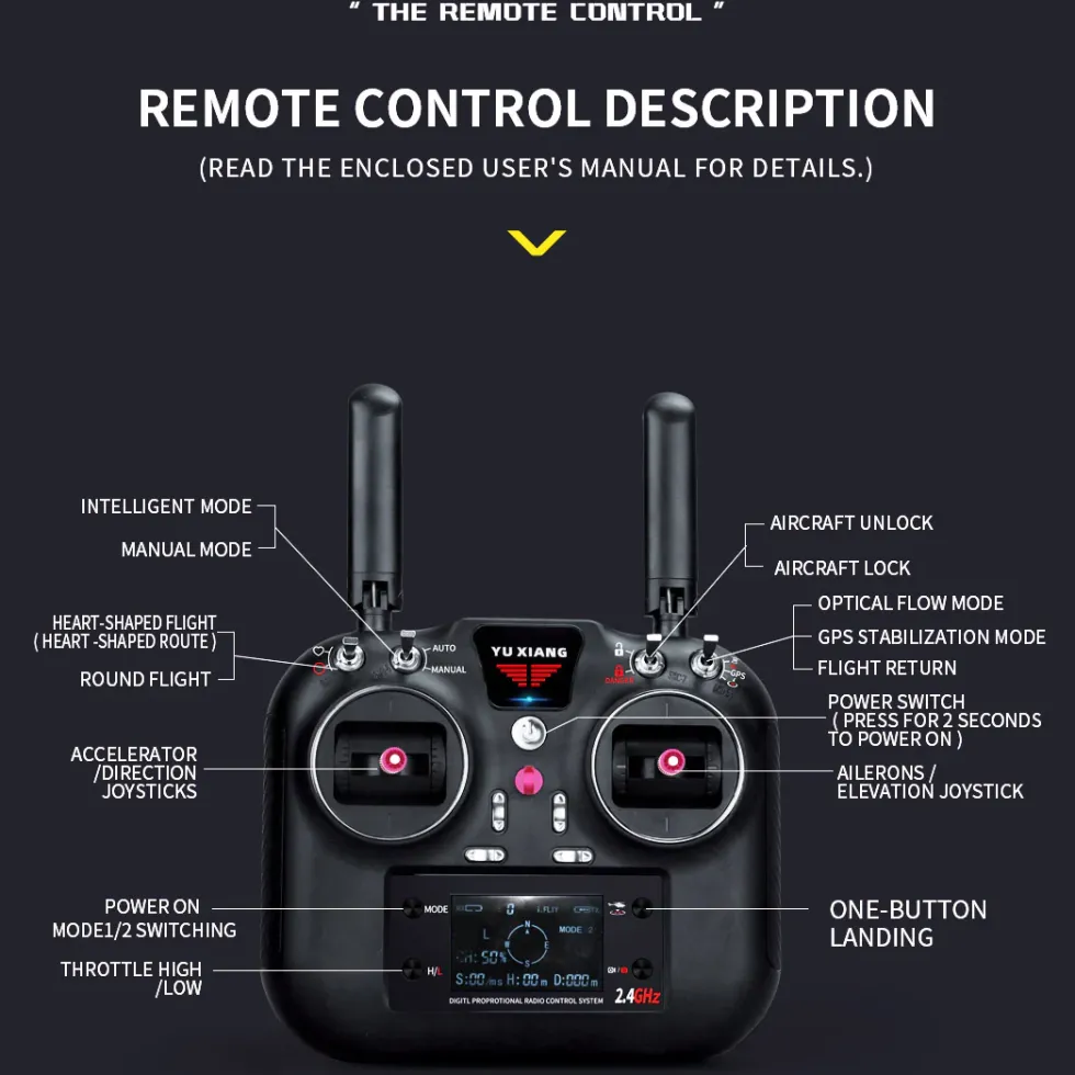 YUXIANG YXZNRC F09-S 1/47 RC Airplane 2.4G 6CH Brushless Direct Drive RC Helicopter Model - RTF Edition